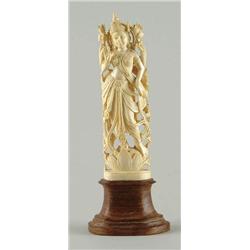 Lot #  544:  CARVED IVORY GODDESS.