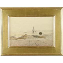 Lot #  553:  FRANK KNOX MORTON REHN (American, 1848-1914) “CRESCENT BEACH CAPE ANN, MAGNOLIA, MASS”.