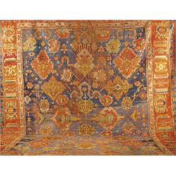 Lot #  558:  ANTIQUE ROOM SIZE ORIENTAL RUG.