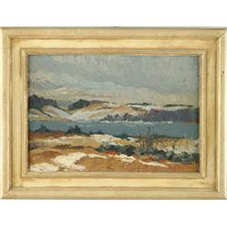 Lot #  562:  CARROLL THAYER BERRY (American, 1886-1978) “ROCKPORT COASTLINE”.