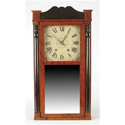 Lot #  568:  SPLIT COLUMN SHELF CLOCK BY ATKINS & DOWNS.
