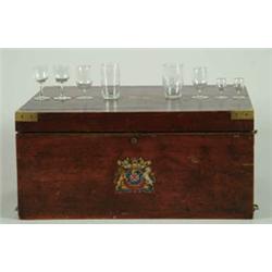 Lot #  569:  OUTSTANDING CASED TRAVELING GLASS STEMWARE SET.