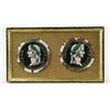 Image 1 : Lot #  571:  PAIR OF LIMOGES ENAMEL PLAQUES OF ROMAN EMPERORS.