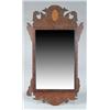 Image 1 : Lot #  594:  INLAID MAHOGANY CHIPPENDALE MIRROR.