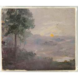 Lot #  598:  EDWARD HENRY POTTHAST (American, 1857-1927) WESTERN SUNSET.