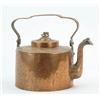 Image 1 : Lot #  602:  COPPER SWING HANDLE TEAPOT.