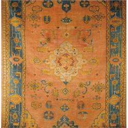 Lot #  607:  ANTIQUE ORIENTAL ROOM SIZE RUG.