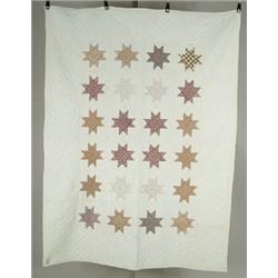Lot #  609:  QUILT: PAIR OF PIECED QUILTS “STARS”.