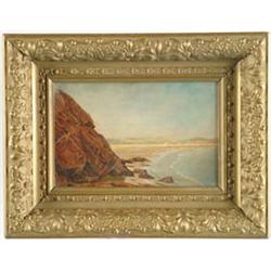 Lot #  616:  WORTHINGTON THOMAS WHITTREDGE (American, 1820-1910) THIRD BEACH, NEWPORT, R.I.