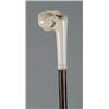Image 1 : Lot #  618C.:  CANE: CARVED IVORY TALON AND EGG CANE.