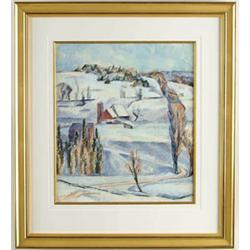 Lot #  619:  MILTON CLARK AVERY (American, 1893-1965) WINTER IN WOODSTOCK, NEW YORK.