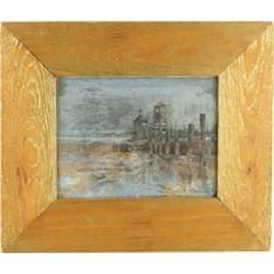 Lot #  620:  ATTRIBUTED TO ERNEST LAWSON (American, 1873-1939) “FOG BELL AND LIGHT, RIDGWAY PARK”.