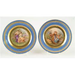 Lot #  623:  EXQUISITE PAIR OF VIENNA TYPE PORTRAIT PLATES.