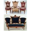 Image 1 : Lot #  624B.:  DESIRABLE FOUR PIECE JOHN JELLIFF VICTORIAN PARLOR SUITE.