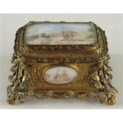 Lot #  624G.:  FABULOUS ORNAMENTAL GILT BRASS VICTORIAN CASKET.