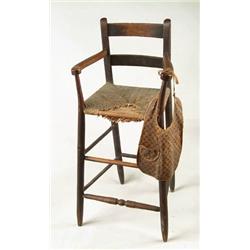 Lot #  626:  EARLY 19TH CENTURY CHILD’S HIGHCHAIR.
