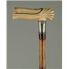 Image 1 : Lot #  628A.:  CANE: SILVER AND IVORY CANE.