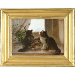 Lot #  655:  DANIEL MERLIN (French, 1861-1933) KITTENS.