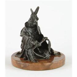 Lot #  658:  CARL KAUBA (Austrian, 1865-1922) “SEATED INDIAN”.