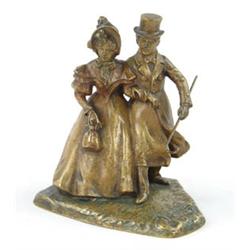 Lot #  660:  SMALL AUSTRIAN BRONZE FIGURAL GROUP.