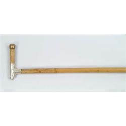 Lot #  670:  CANE: SILVER WHISTLE CANE.