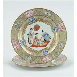 Lot #  675:  PAIR OF FINE ORIENTAL EXPORT PLATES.