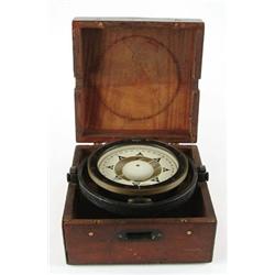 Lot #  685:  CASED SHIP’S COMPASS BY E. S. RITCHIE, BOSTON.