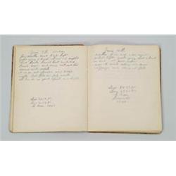 Lot #  687:  HAND WRITTEN SHIP’S LOG DATED 1889.