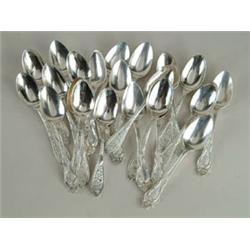 Lot #  697:  TWENTY TWO STERLING SILVER SPOONS.