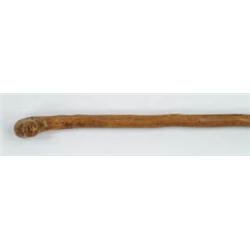 Lot #  700:  CANE: CARVED FOLK ART HEAD CANE.