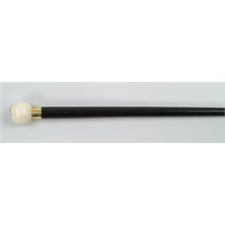 Lot #  706:  CANE: IVORY COMPASS CANE.