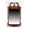 Image 1 : Lot #  709:  FINE CHIPPENDALE STYLE MAHOGANY INLAID AND CARVED MIRROR.