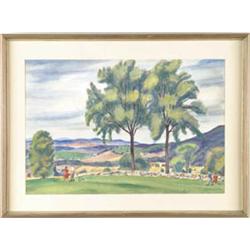 Lot #  715:  BERTRAM C. HARTMAN (American, 1882-1960) GOLFING DAYS.