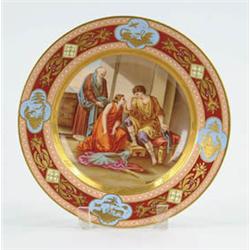 Lot #  726:  VIENNA DECORATED PLATE “CASAR U THETIS”.
