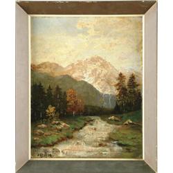 Lot #  737:  FREDERICK FERDINAND SCHAFER (American, 1839-1927) YOSEMITE VALLEY.