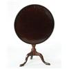 Image 1 : Lot #  750:  DISH TOP TILT TOP QUEEN ANNE MAHOGANY TEA TABLE.