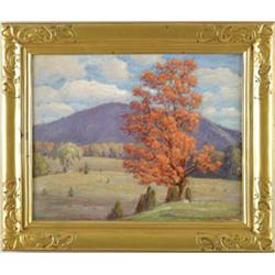 Lot #  757:  ANDREW T. SCHWARTZ (American, 1867-1942) AUTUMN SPLENDOR.