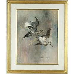 Lot #  770:  ARTHUR D FULLER (American, 1889-1966) YELLOWLEGS IN DECENT.