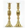 Image 1 : Lot #  774:  PAIR OF BRASS PUSH-UP CANDLESTICKS.