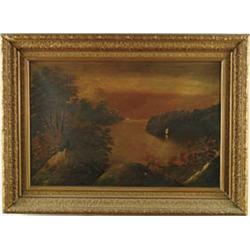 Lot #  775:  ATTRIBUTED TO JASPER FRANCIS CROPSEY (American, 1823-1900) “THE HIGHLANDS”.