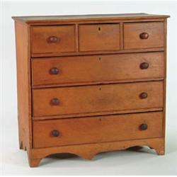 Lot #  778:  EARLY THREE OVER THREE DRAWER CHEST.