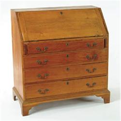 Lot #  779:  STATE OF MAINE BIRCH SLANT LID DESK.