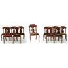 Image 1 : Lot #  784:  SET OF ELEVEN EMPIRE MAHOGANY SIDE CHAIRS.