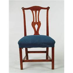 Lot #  786:  MAHOGANY CHIPPENDALE SIDE CHAIR.