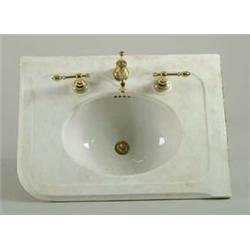Lot #  795:  FINE MARBLE AND PORCELAIN SINK.