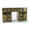 Image 1 : Lot #  796:  ORIENTAL DECORATED LACQUERWARE DESK/SIDEBOARD.