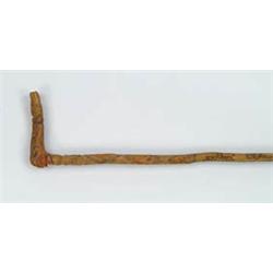 Lot #  814:  CANE: FOLK ART CARVED WOOD CANE.