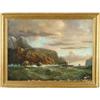 Image 1 : Lot #  818:  UNSIGNED (European, 19th C) STEAMER OFF ROCKY COAST.