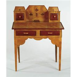 Lot #  821:  INTERESTING FOLK ART DESK.