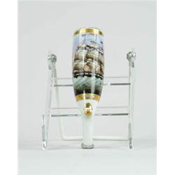 Lot #  822:  PORCELAIN SMOKING PIPE WITH SHIP.